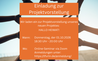 Einladung zur Projektvorstellung „HALLO HEIMAT“